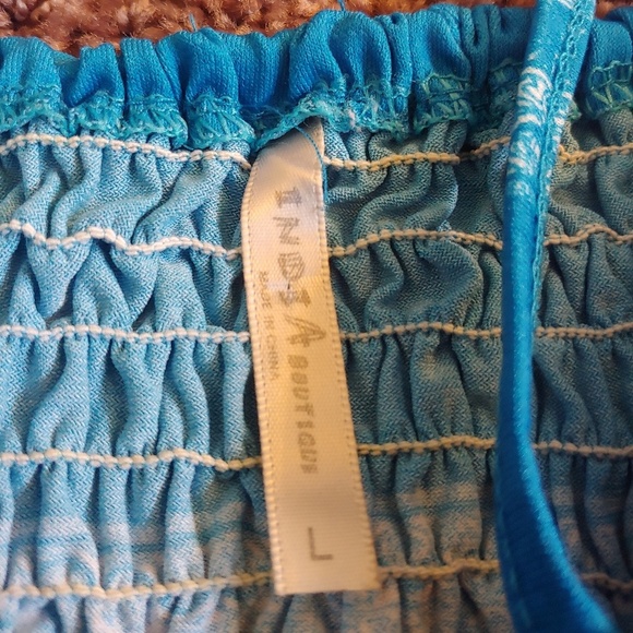 India boutique girls blue&white tank dress /tunic - Picture 2 of 3